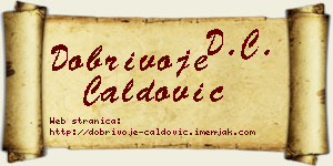 Dobrivoje Ćaldović vizit kartica